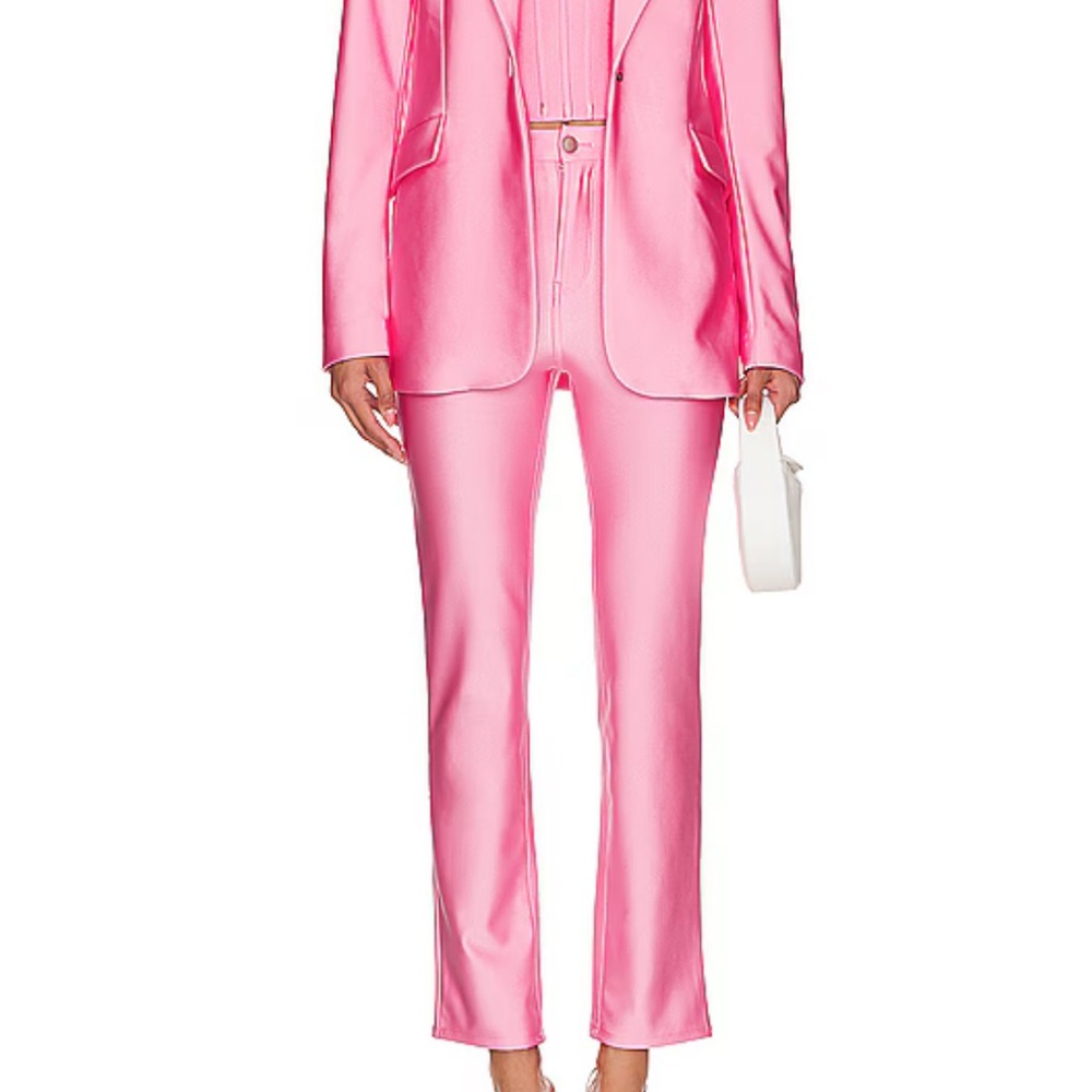 NWT Good American Sorority Pink Trousers